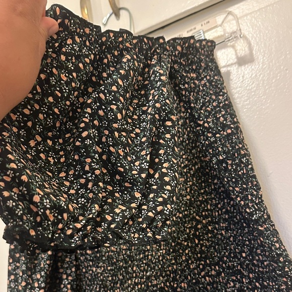 Zenobia Black and Pink Floral Mini Dress - Picture 6 of 7